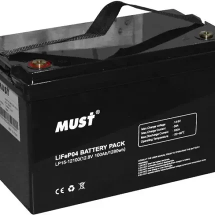 Акумуляторна батарея MUST LiFePO4 12V 100Ah (LP15-12100)