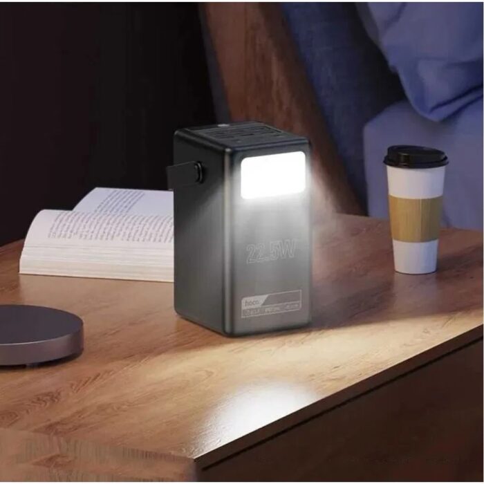 Повербанк Hoco DB03 Endure 22.5W fully compatible PB / Lamp / 100 000mAh Black - Зображення 5
