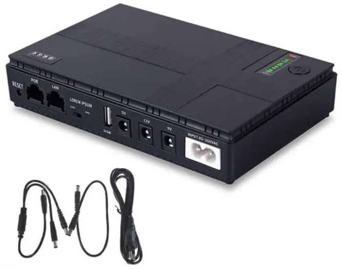 Джерело безперебійного живлення для роутера DC UPS DC1018P 10400 mAh (18W, 5V/9V/12V, PoE) - Зображення 3